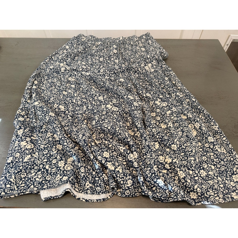 blue white FAHERTY plus size skirt XXL 2X